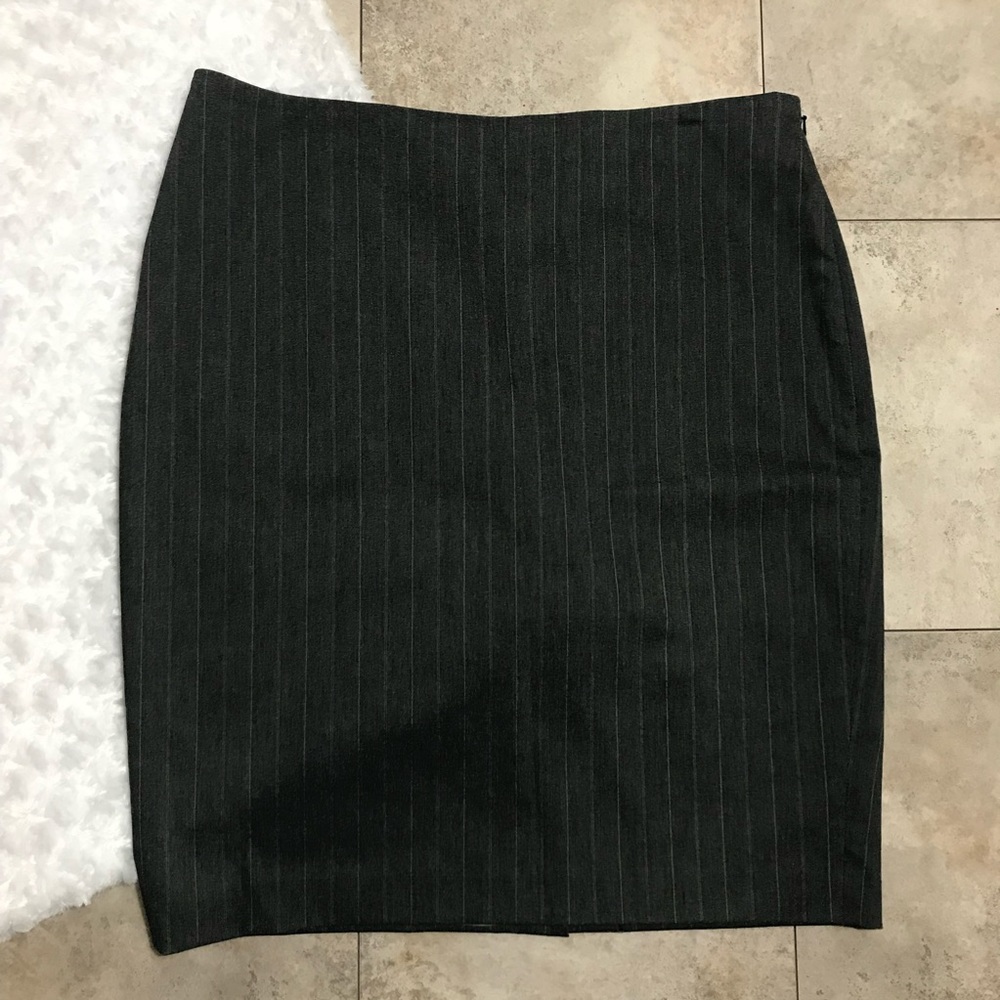 Michael Kors Gray Pinstripe Business Suit Skirt
